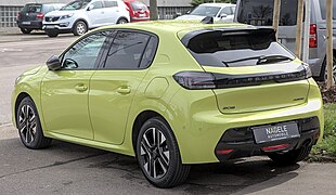 Peugeot 208 B facelift - left rear view