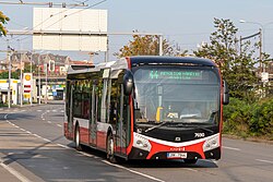 SOR NS 12 na okružní lince 44 v Olomoucké ulici