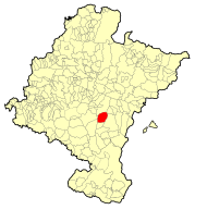 Localização do município de San Martín de Unx em Navarra