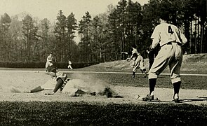 Dick Groat sliding into third, Chanticleer 1952 page 244.jpg