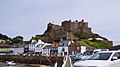 Hafen Gorey Village und Mont Orgueil Castle