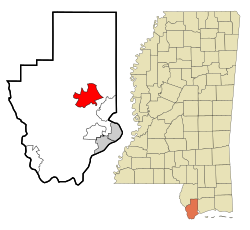 Location of Kiln, Mississippi