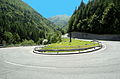 English: Hairpin bend on the Loibl road Deutsch: Kehre der Loiblpass Straße