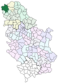 Localisation de la ville de Sombor