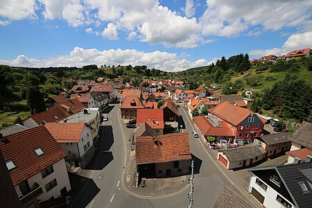 Blick auf den Ortskern von Weibersbrunn