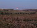 Moonrise over Aled valley.