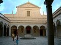 Facade of the church, as seen from one of the courtyards