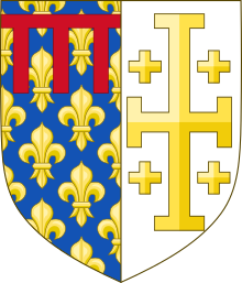 blason de Charles d'Anjou comme roi de Jérusalem