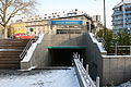 Ausgang zum Schlosspark im Winter