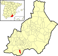 Situación de La Mojonera en la provincia de Almería