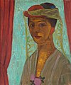 74 Paula Modersohn-Becker - Self-portrait with hat and veil - Google Art Project uploaded by DcoetzeeBot, nominated by Andrew J.Kurbiko,  18,  0,  0