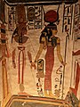 Nefertari being led by hand by Hathor, entrance hall