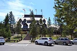 The Old Faithful Inn in Yellowstone National Park.