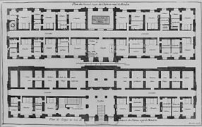 Plan des niveaux 2 et 4 du Château-Neuf de Meudon. Mariette, vers 1715.