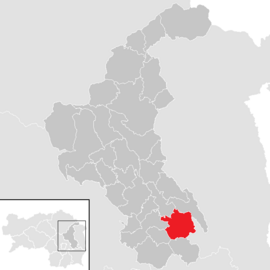 Poloha obce Sinabelkirchen v okrese Weiz (klikacia mapa)