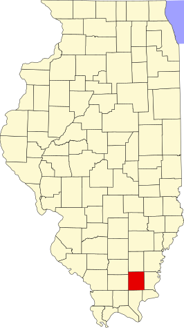 Locatie van Saline County in Illinois