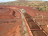 Iron ore train leaving the Brockman 4 mine in June 2012