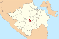 Location within South Sumatra