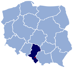 Localização de Bielsko-Biała na Polónia