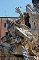 Il gigante della Fontana dei Quattro Fiumi che simboleggia il Río de la Plata