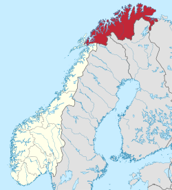 Trumses un Finnmarkas atrašanās vieta Norvēģijā