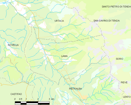 Mapa obce Lama