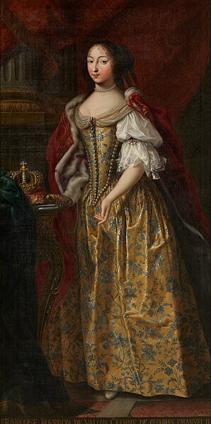 File:Françoise Madeleine d'Orléans (Duchess of Savoy) in Ducal regalia by an unknown artist.jpg