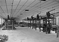 Image 16Textile machinery at the Cambrian Factory, Llanwrtyd, Wales in the 1940s (from History of clothing and textiles)