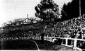 A record crowd of 18,387 packed the North Hobart Ground to see VFL clubs Fitzroy and Melbourne in 1952