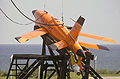 A BQM-34 Firebee I on stand prior to launch