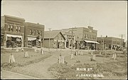 A real photo postcard captured a scene showing Albany, Minnesota on October 7–8, 1911