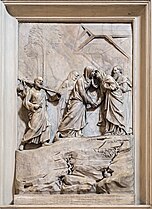 La Visitation, bas-relief par Lorenzo Bregno