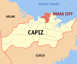 Mapa ning Capiz ampong Roxas Lakanbalen ilage