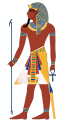 Image 40The pharaoh was usually depicted wearing symbols of royalty and power. (from Ancient Egypt)