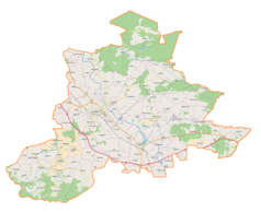 Mapa konturowa powiatu jarosławskiego, w centrum znajduje się punkt z opisem „Surochów”