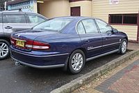 The (VT II) Calais featured a chrome strip across the boot garnish, just above the number plate