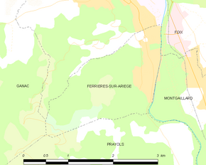 Poziția localității Ferrières-sur-Ariège