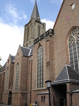 Zuidzijde van de Jacobikerk aan de Sint Jacobsstraat 171 te Utrecht