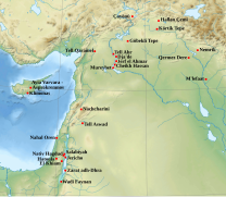 Localisation des principaux sites du Néolithique précéramique A (v. 10000-9000 av. J.-C.).