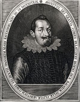 Portret van August, kopergravure door Lucas Killian, 1621.