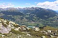 Gipfel im Saldurkamm über dem Matscher Tal oberhalb von Schluderns im Etschtal, links die Planeiler Berge.