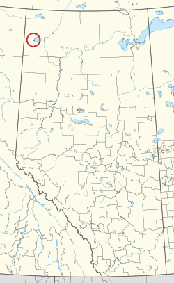 Location in Alberta