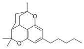 Hemijska struktura CBT-tipa kanabinoida.