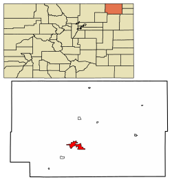 Location of the City of Sterling in Logan County, Colorado.