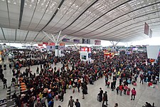 Menschenmasse – Bahnhof Shenzhen Nord, Chunyun 2016.