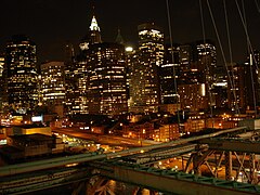 Vue de Manhattan depuis le pont.