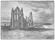 The ruins of Whitby Abbey in a 1909 book illustration