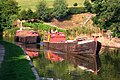 Traditionelles Narrowboat mit Butty