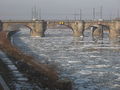 Dresden - Eisgang an der Marienbrücke