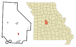 Location in Morgan County and the state of Missouri